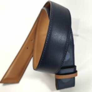 Ceinture reversible femme Camel / Marine